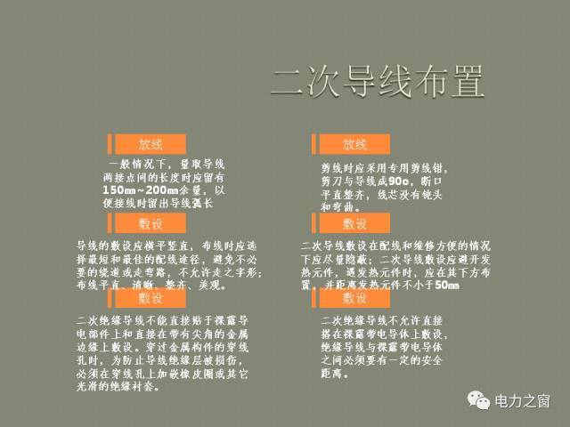 该设置开关柜二次接线处理条掉落(快速接受)