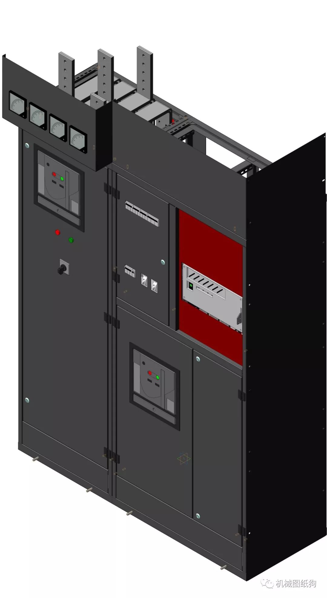 4KV 开关柜 IGS电气柜模型三维绘图格式